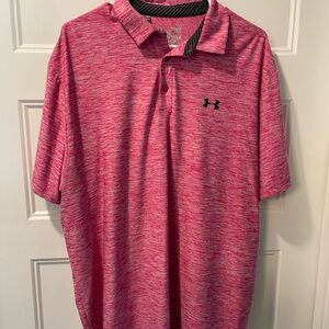Under Armour Men's Heathered Red Polo Shirt